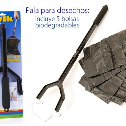 Pala desarmable para recoger los desechos de su mascota.