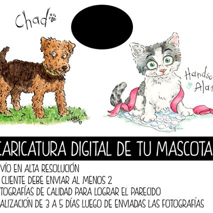 Camiseta para perro con su caricatura
