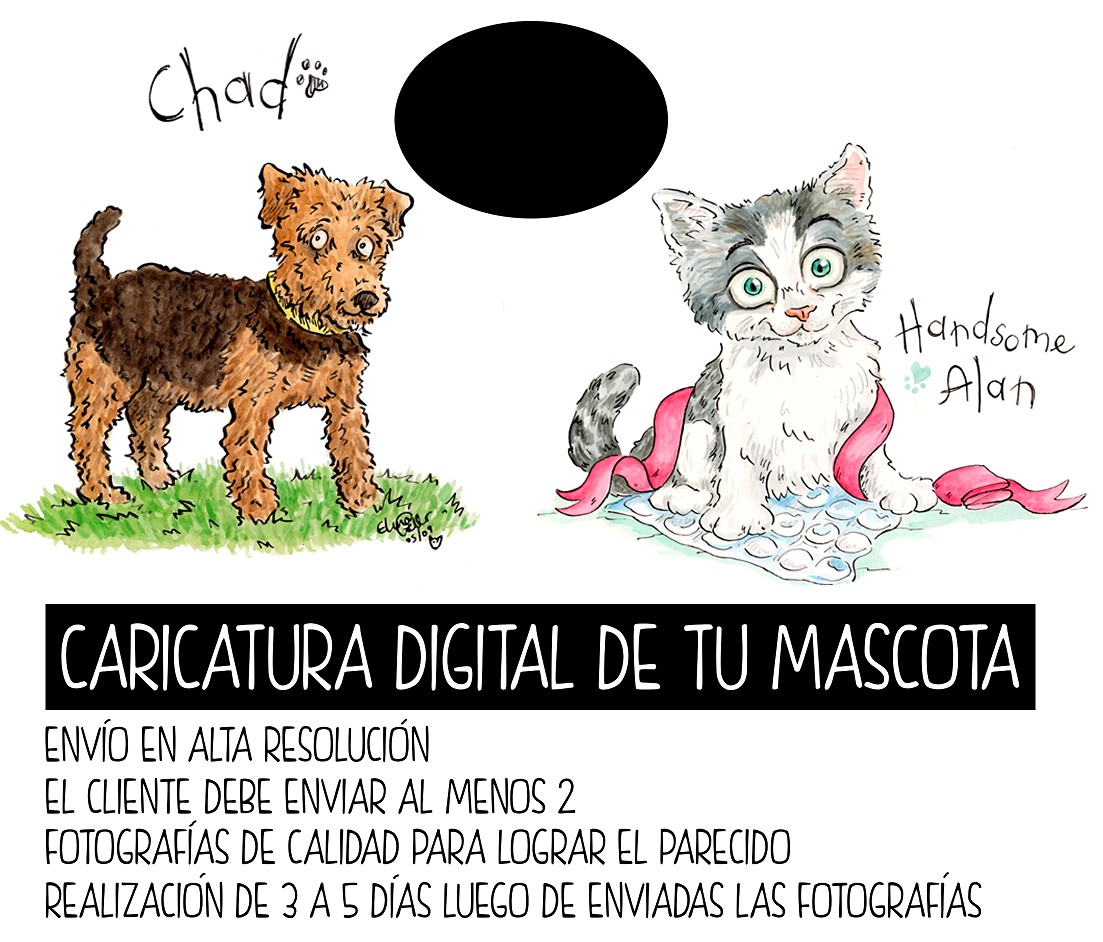 Camiseta para perro con su caricatura