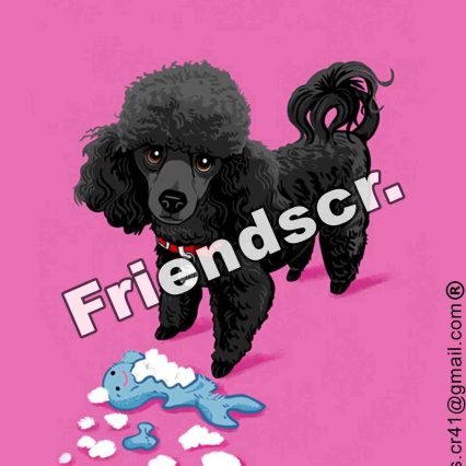 Sticker French Poodle