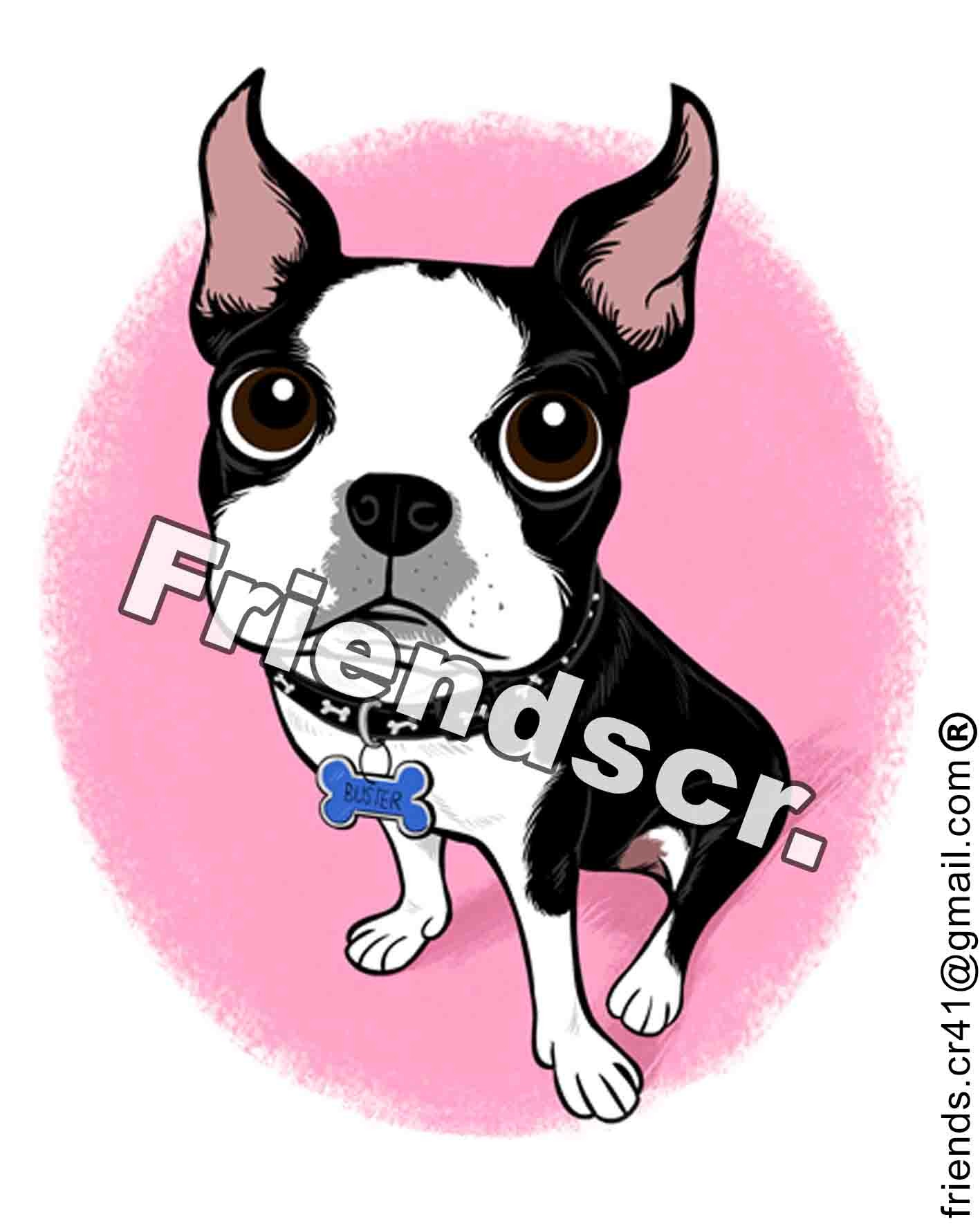 Sticker Boston Terrier