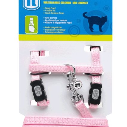 Arnes Y Correa Rosado Para Gato