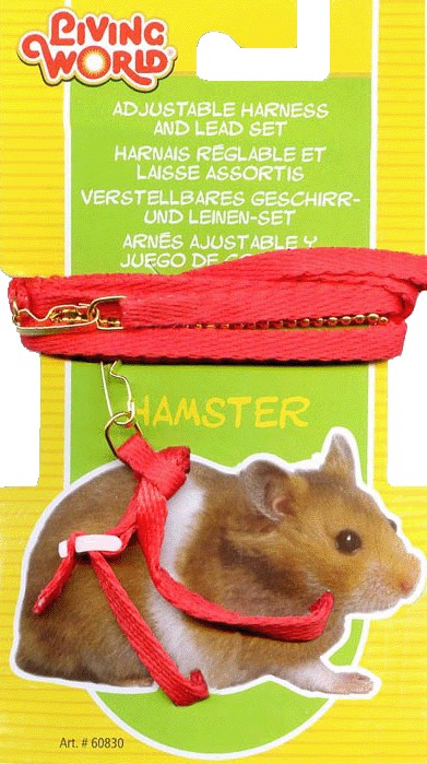 Arnes/Correa Rojo P/Hamster