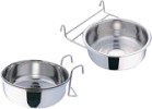 Indipets - Taza de acero inoxidable con soporte de gancho.
