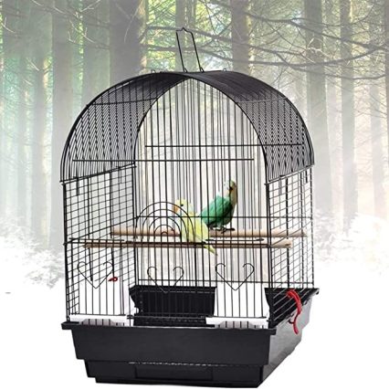Jaula para aves techo curvo
