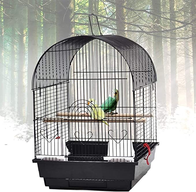 Jaula para aves techo curvo