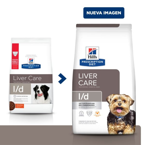 Hill's Prescription Diet l/d, Salud hepática, Alimento para Perro, 7.98 kilos