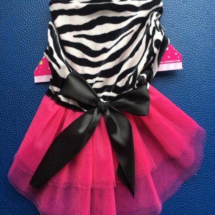 Vestido estampado de zebra con tutú