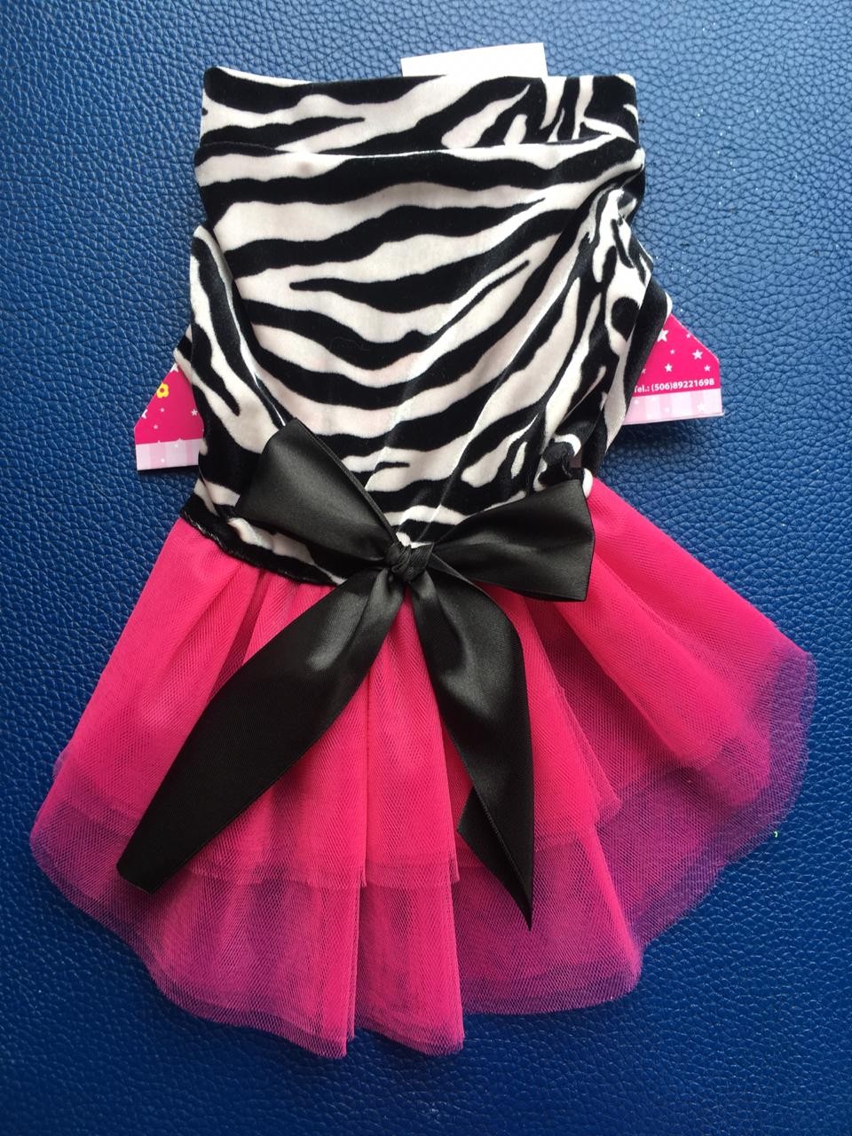 Vestido estampado de zebra con tutú