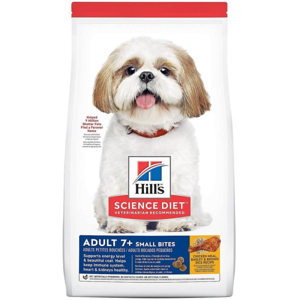 Hill's Science Diet Adult 7+ Small Bites, perros adultos mayores, bocados pequeños
