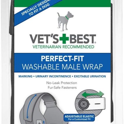 Vet's Best 1 envoltorio de ajuste perfecto lavable para perro macho