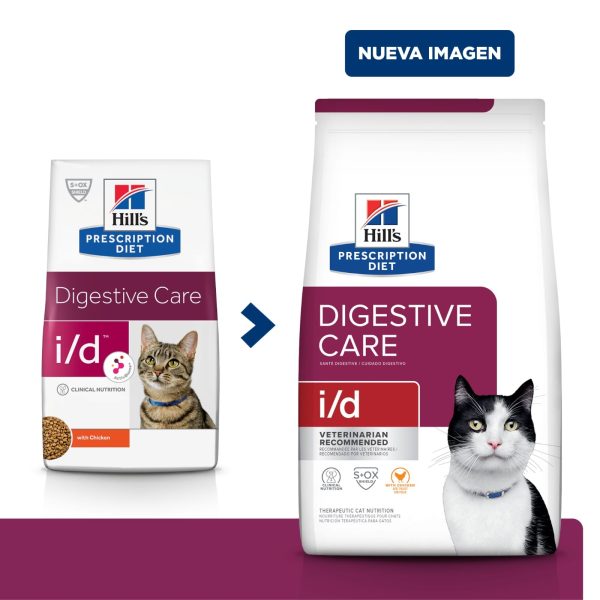 Hill's Prescription Diet i/d, Salud Gastrointestinal, Alimento para Gato, 1,8 kilos