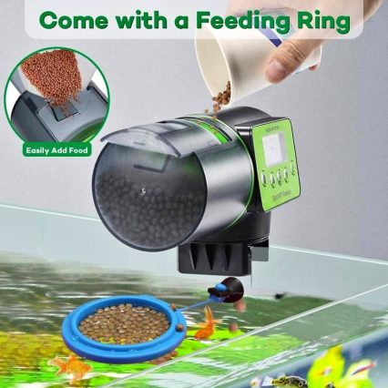 Dispensador de comida para peces automatico