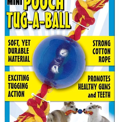Pooch tug a pelota con cuerda
