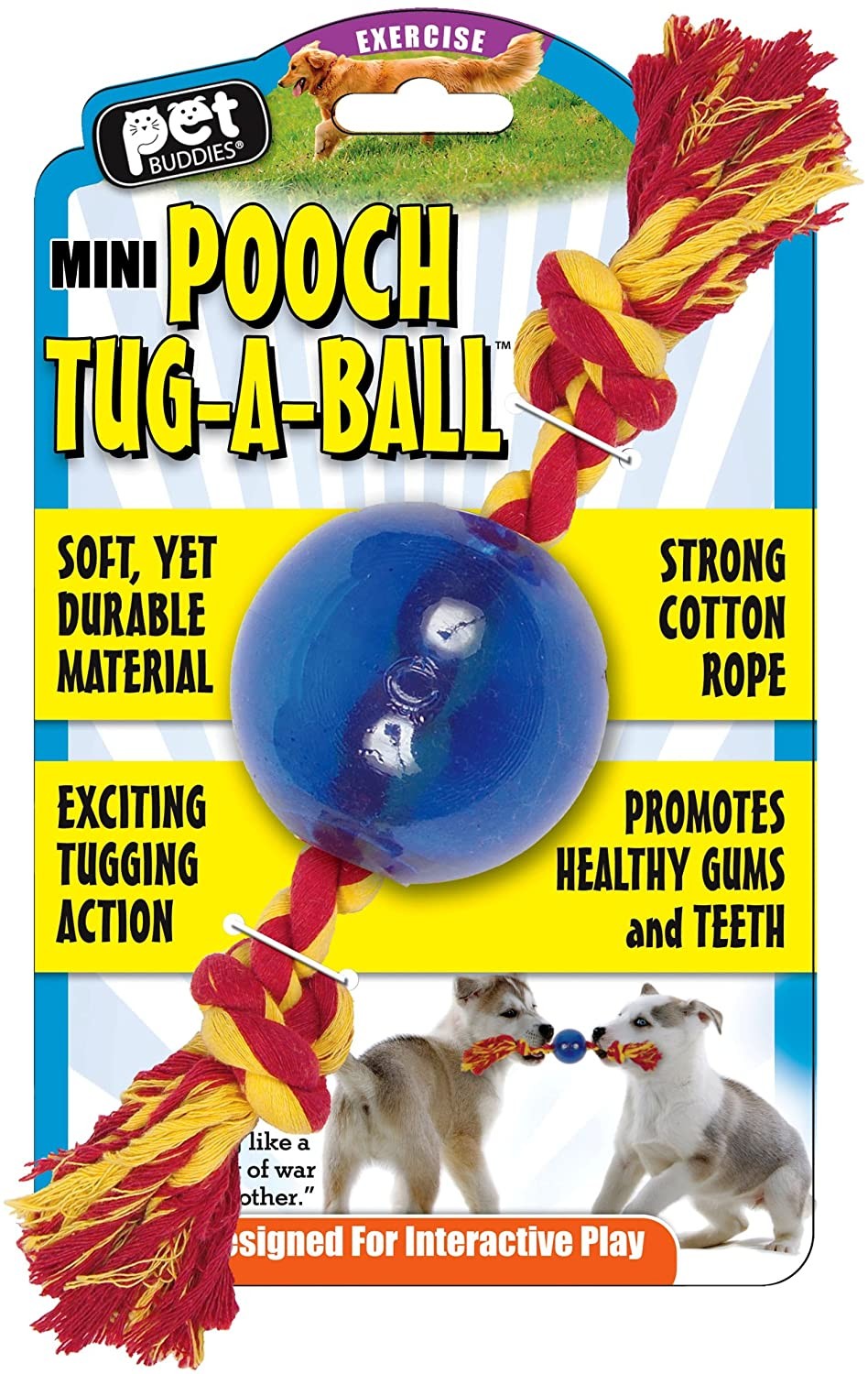 Pooch tug a pelota con cuerda