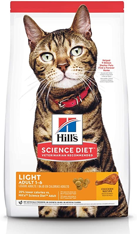 Hill's Science Diet Adult Light, alimento de control de peso para gatos adultos