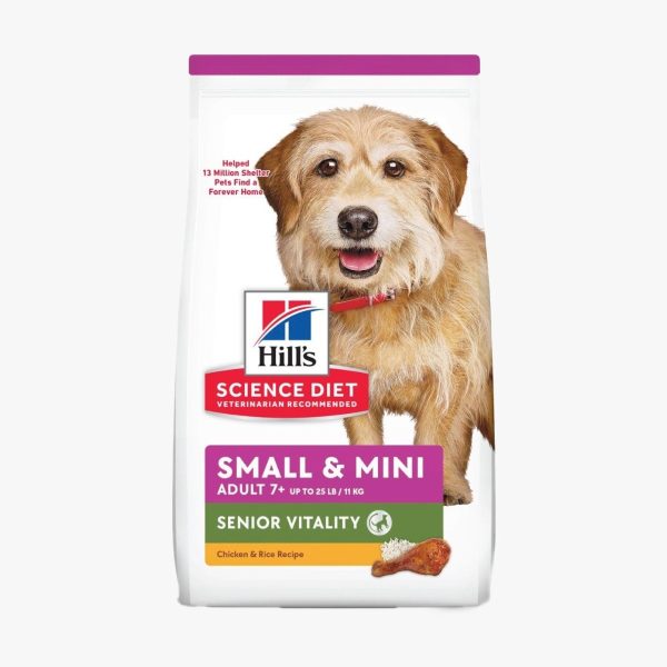Hill's Science Diet Adult 7+ Youthful Vitality Small & Mini, alimento para perros adultos mayores de razas pequeñas y miniatura