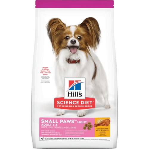 Hill's Science Diet Adult Light Small Paws, alimento de control de peso para perros adultos de razas pequeñas y miniatura