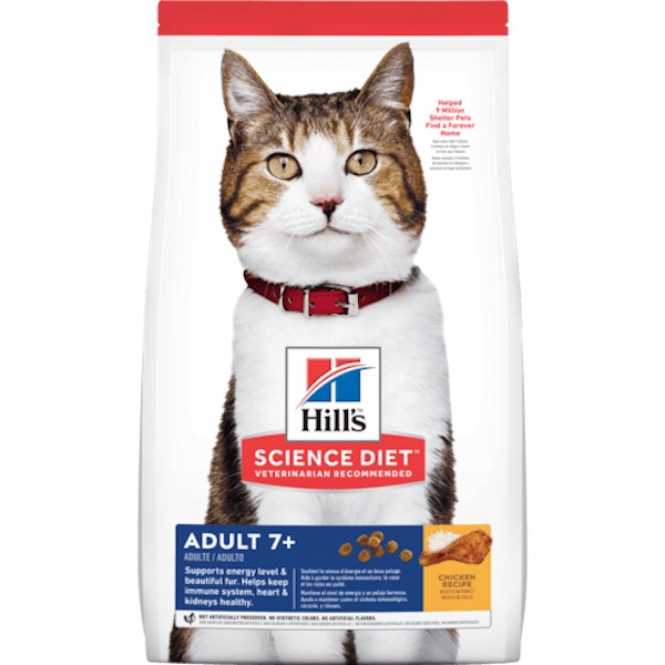 Hill's Science Diet Adult 7+, alimento para gatos adultos mayores 1.81 kg
