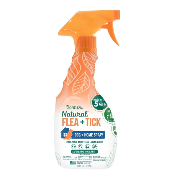 Spray antipulgas, garrapatas para casas, camas y cobijas TropiClean