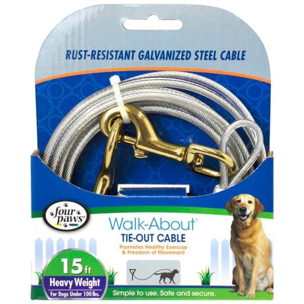 TIE-OUT CABLE HEAVY WEIGHT 15FT