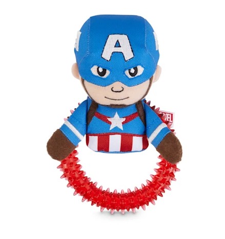 Marvel Avengers Capitán América Spiny Ring Peluche para perro