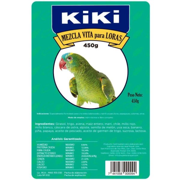 Alimento Kiki para loras y cotorras