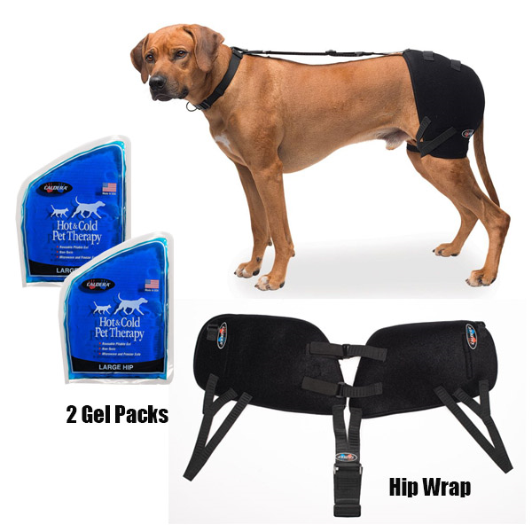 Caldera Hot & Cold Therapy Wrap with Gel for Dogs Hip, Large