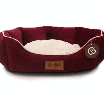 Vida de Perro - Cama para Mascotas, Redonda Soft Comfort, Lavable a Máquina, Parte Inferior Antideslizante