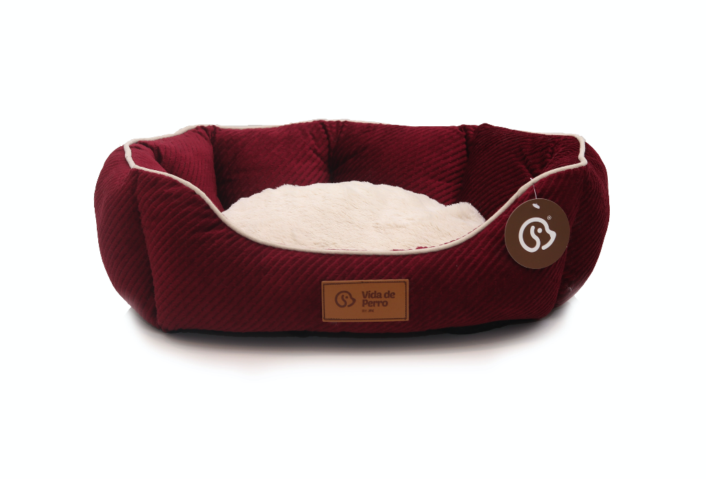 Vida de Perro - Cama para Mascotas, Redonda Soft Comfort, Lavable a Máquina, Parte Inferior Antideslizante