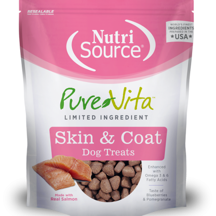 Nutrisource Pure Vita Skin & Coat Treats para perro