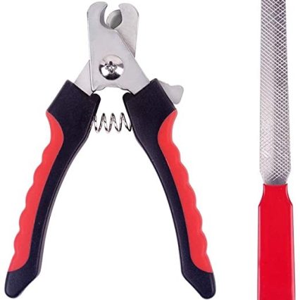 Corta uñas con lima rojo