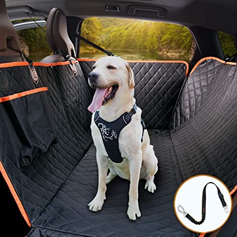 Protector -hamaca impermeable para perro con ventana de malla