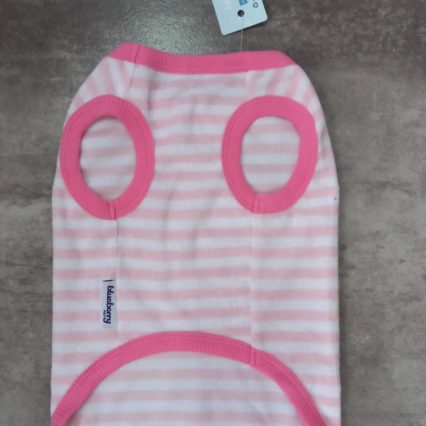 Camiseta de rayas rosada M