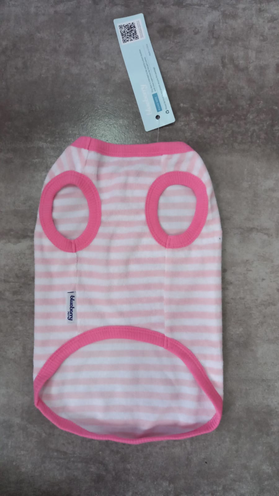 Camiseta de rayas rosada M