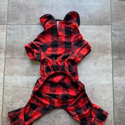 Pijama navideña a cuadros