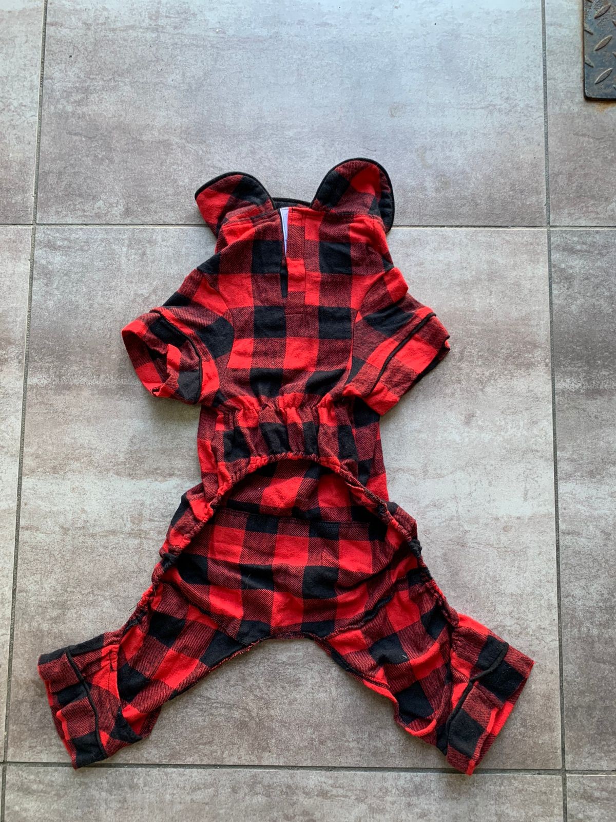 Pijama navideña a cuadros