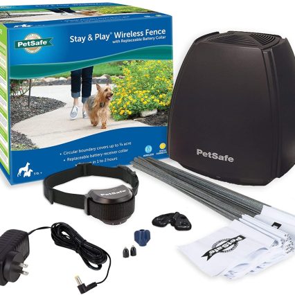 PetSafe Stay & Play - Valla inalámbrica con collar de batería reemplazable