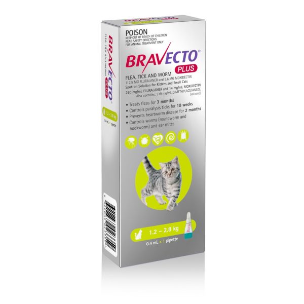 Bravecto Gato Plus 112,5 mg (1,2-2,8 Kg)