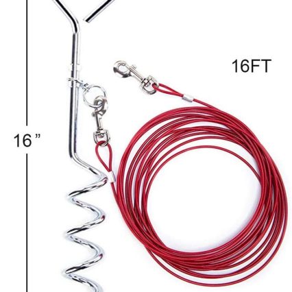Cable de amarre para perro y estaca