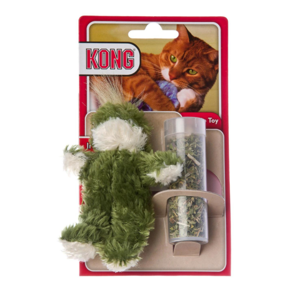 Kong Catnip Refillable Frog Cat Toy with Catnip