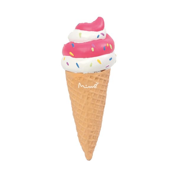 Mimo Juguete Cono de Helado, Juguete con Sonido para Perros, Razas Medianas y Pequeñas