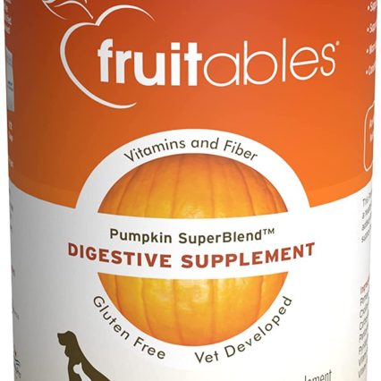 Fruitables Suplemento Digestivo De Calabaza Con Fibra Saludable Para Nutrición De Mascotas 15 Onzas