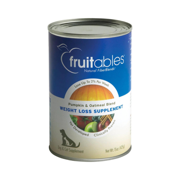 Fruitables pumpkin superblend suplemento para pérdida de peso para perros y gatos, 15 oz