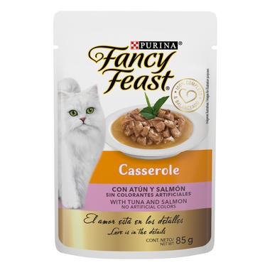 Fancy Feast pouch Casserole Atún y Salmón para gatos 85g