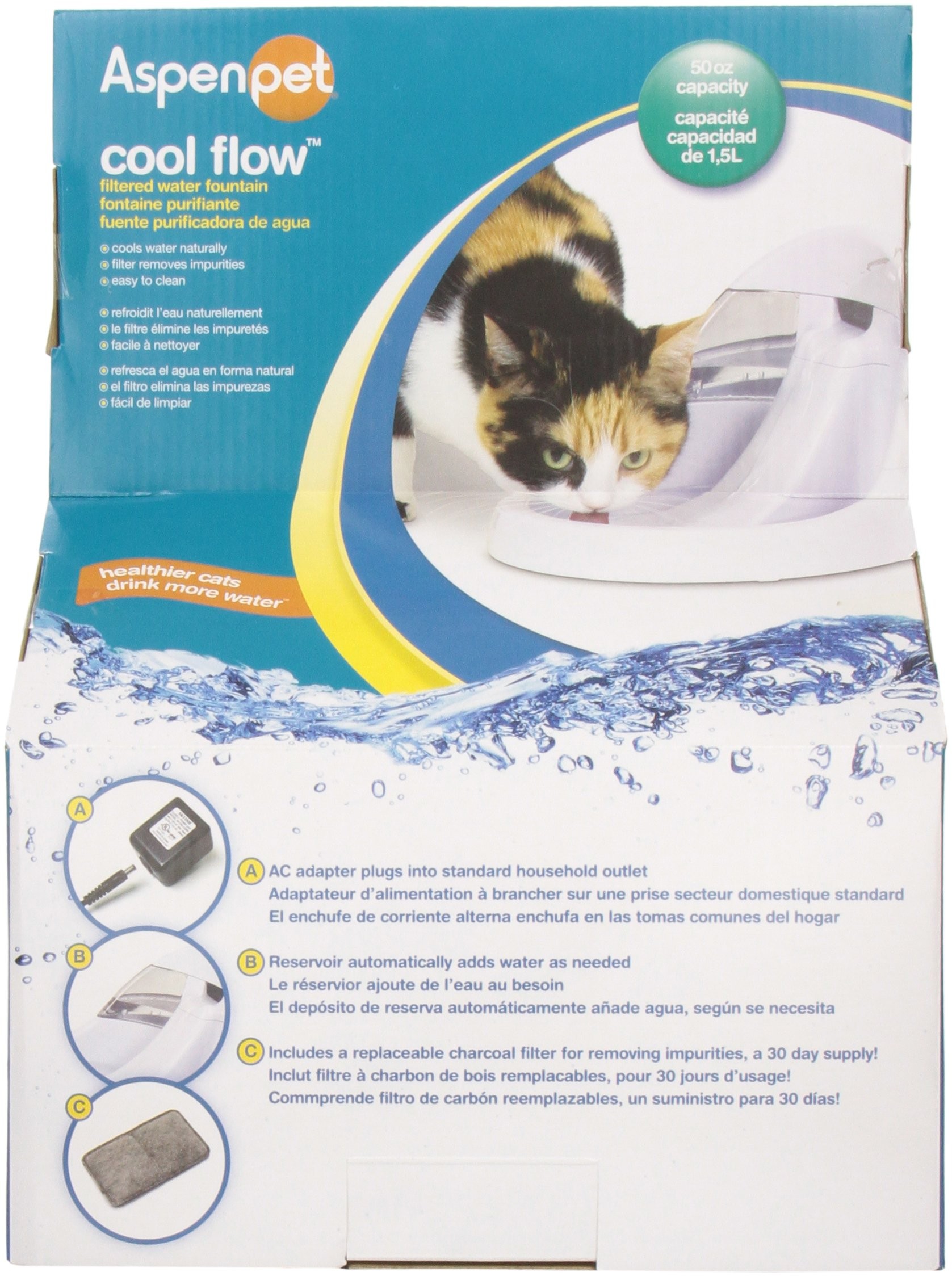 Aspenpet Cool Flow - Fuente de Agua 1.5L