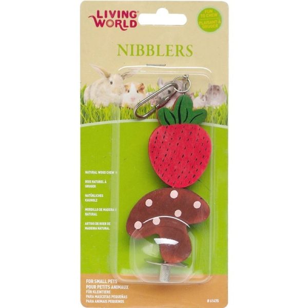 Living World - Nibblers - Mordedor de madera Fresa y Hongo