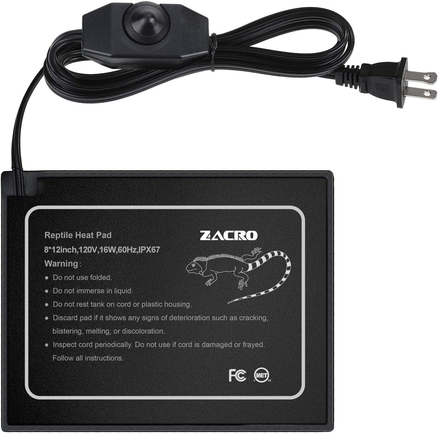 Zacro Almohadilla térmica de reptiles