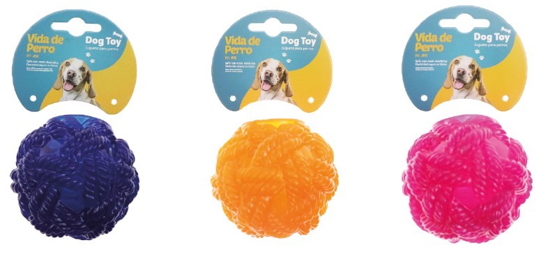 Pelota con textura de nudos - VIDA DE PERRO