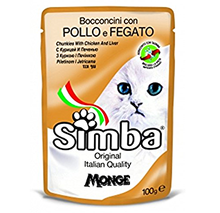 Pouch Simba para gatos Pollo e hígado
